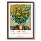 Claude Monet Jerusalem Artichoke Flowers print in Dark Wooden Frame