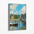 Claude Monet The Bridge at Argenteuil Canvas Art Print with Silver Float Frame