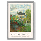 Claude Monet Artist's Garden Argenteuil print in Light Grey Wooden Frame