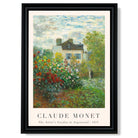Claude Monet Artist's Garden Argenteuil print in Black Scoop Frame