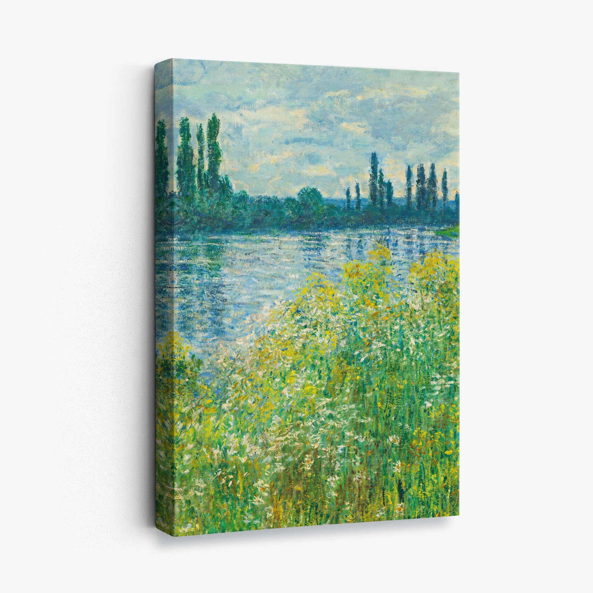 Claude Monet Banks of the Seine Vetheuil Canvas Art Print