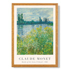 Claude Monet Banks of the Seine Vetheuil print in Oak Wooden Frame
