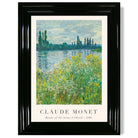 Claude Monet Banks of the Seine Vetheuil print in Black Glossy Frame