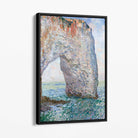 Claude Monet The Manneporte near Etrerat Canvas Art Print with Black Float Frame