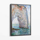 Claude Monet The Manneporte near Etrerat Canvas Art Print with Grey Float Frame