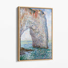 Claude Monet The Manneporte near Etrerat Canvas Art Print with Oak Float Frame