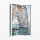 Claude Monet The Manneporte near Etrerat Canvas Art Print with White Float Frame