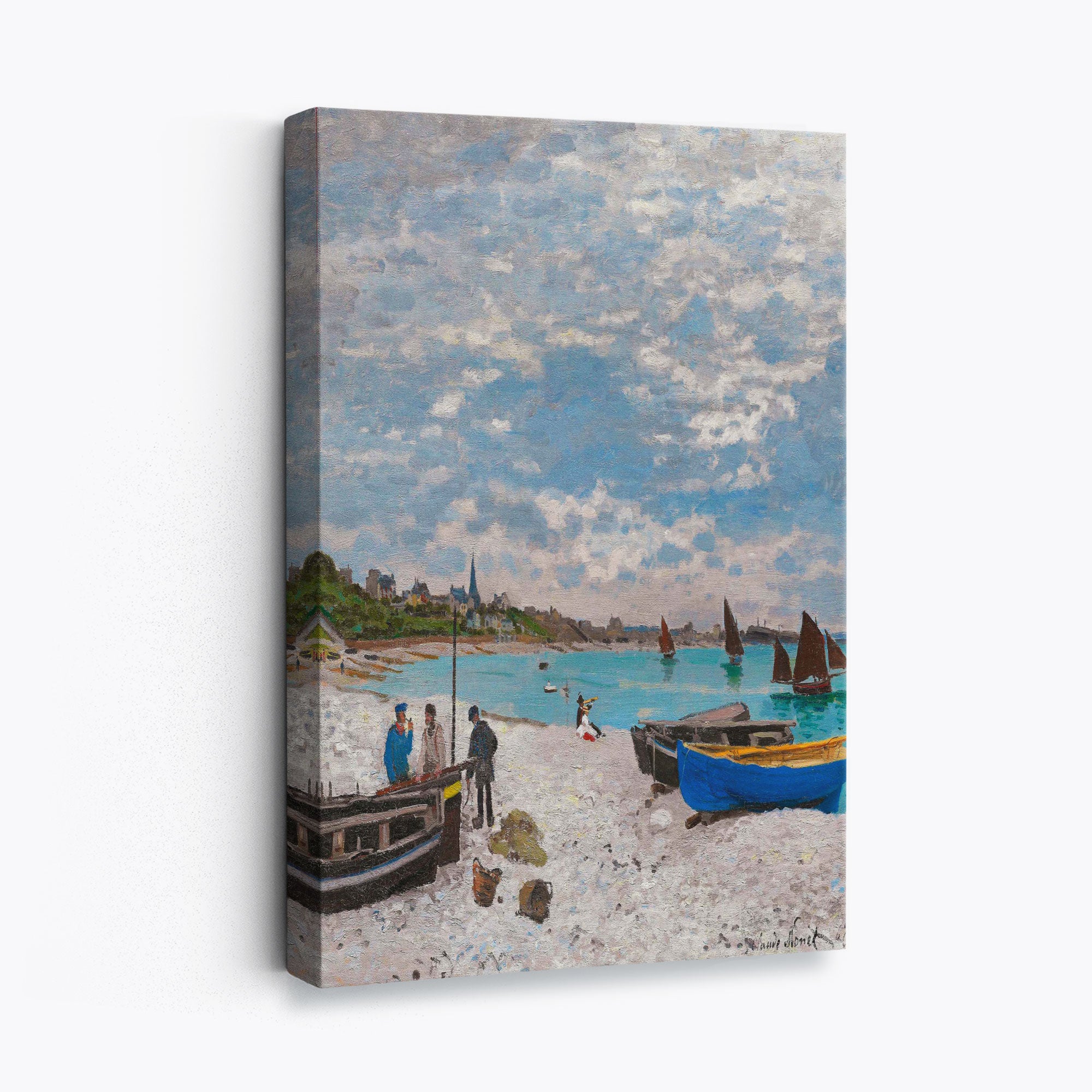 Claude Monet The Beach at Sainte-Adresse Canvas Art Print