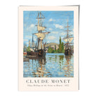 Claude Monet Ships Riding on the Seine at Rouen Wall Art Print