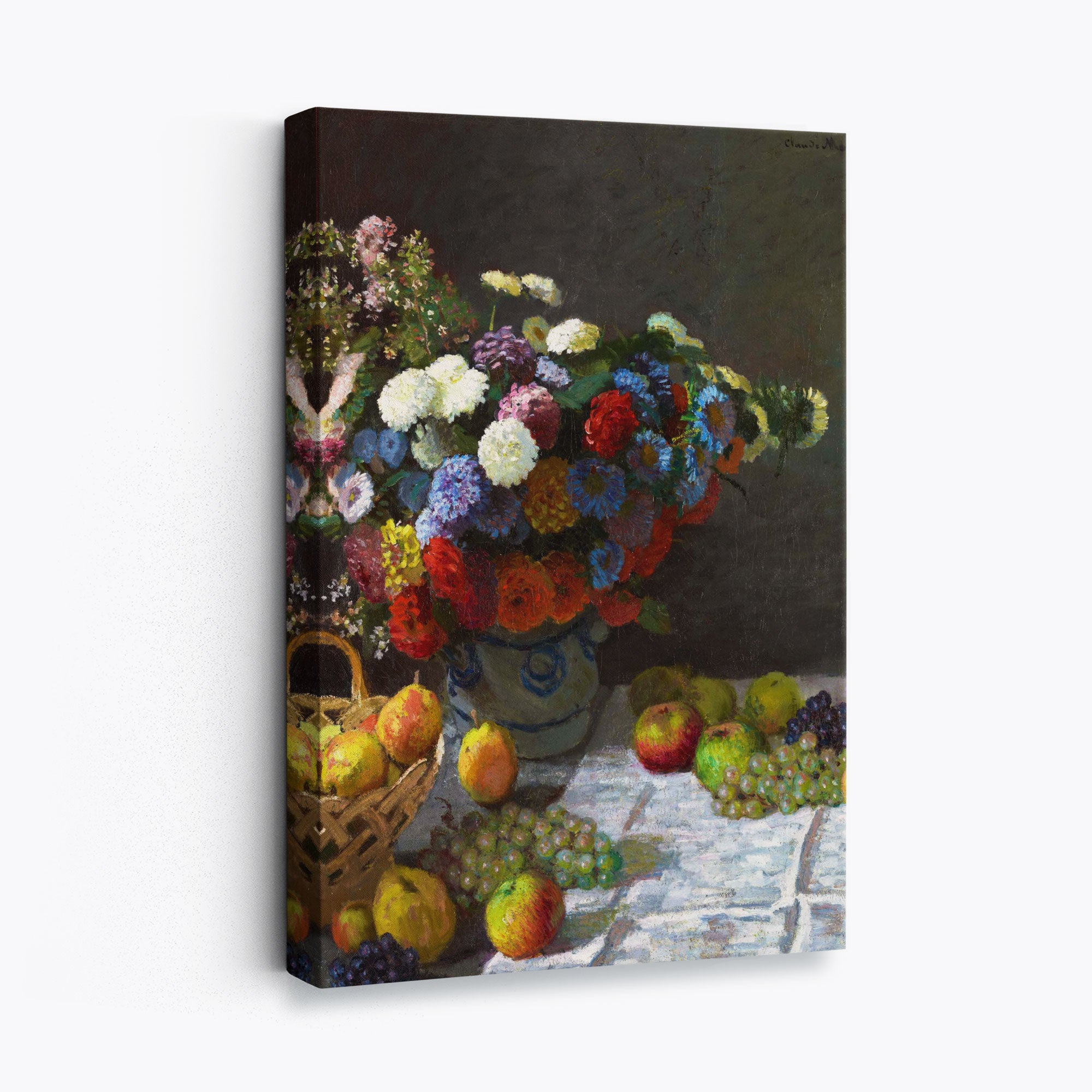 Claude Monet Flowers and Fruit Canvas Art Print