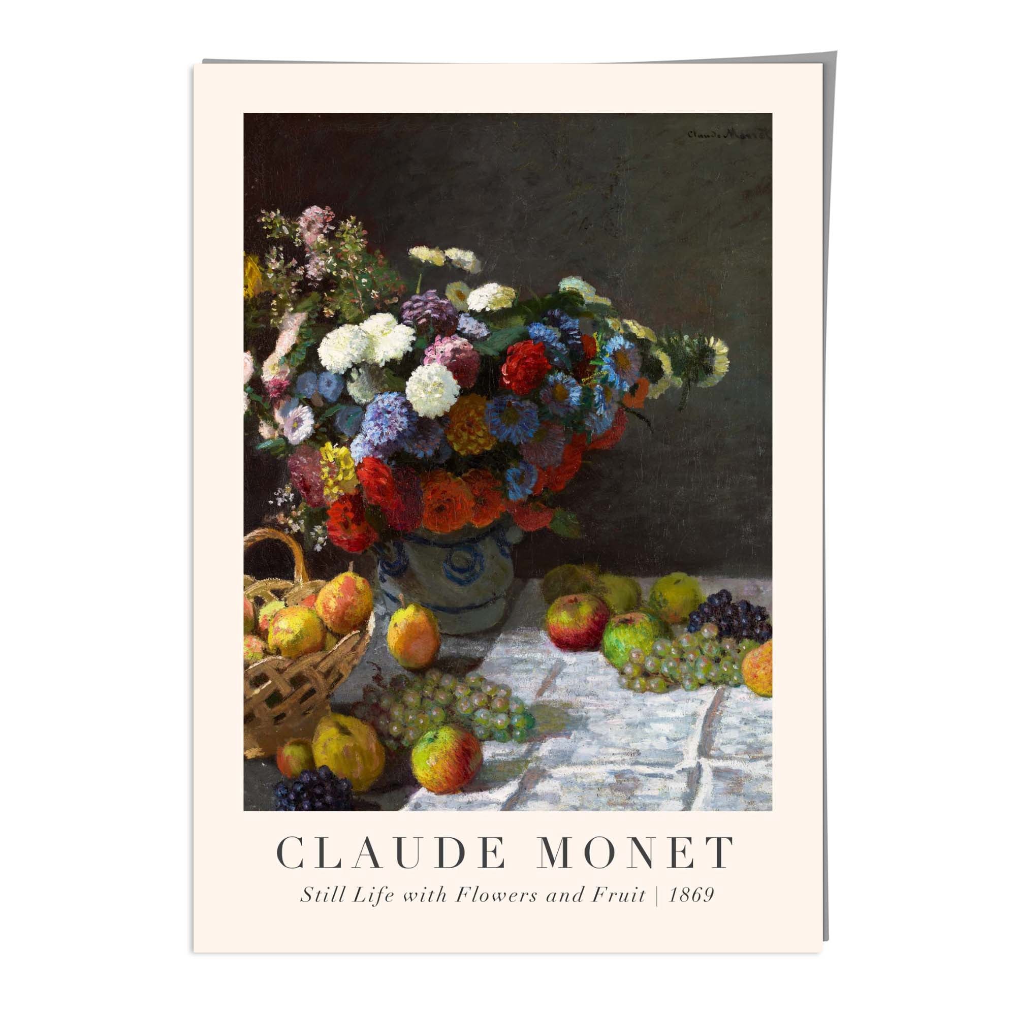 Claude Monet Flowers and Fruit Wall Art Print