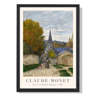 Claude Monet Street in Sainte-Adresse print in Black Wooden Frame