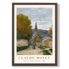 Claude Monet Street in Sainte-Adresse print in Dark Wooden Frame