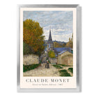 Claude Monet Street in Sainte-Adresse print in Silver Wooden Frame