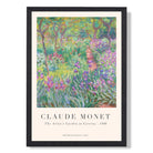 Claude Monet Artist's Garden Giverny print in Black Wooden Frame