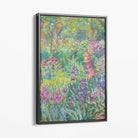 Claude Monet Artist's Garden Giverny Canvas Art Print with Grey Float Frame