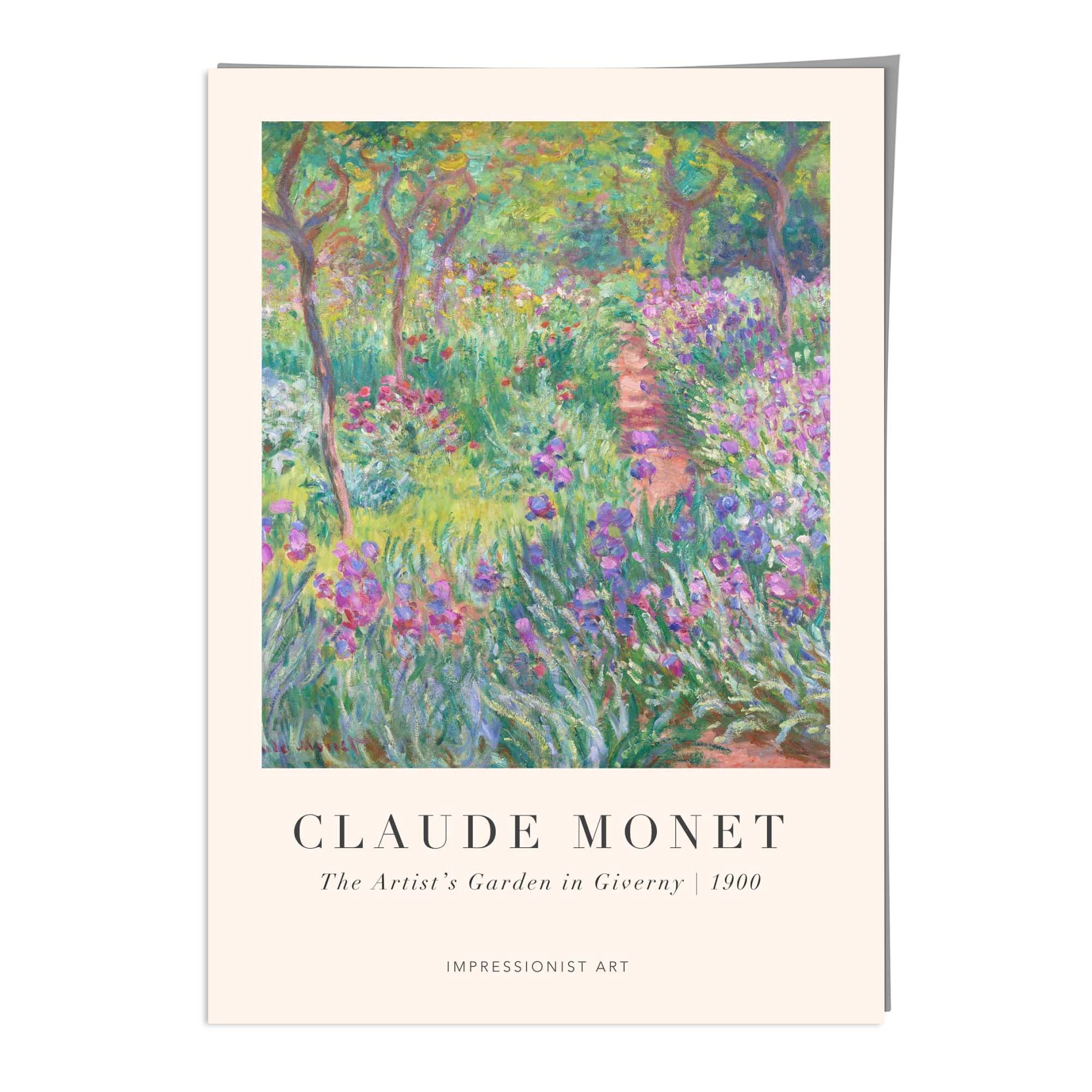 Claude Monet Artist's Garden Giverny Wall Art Print