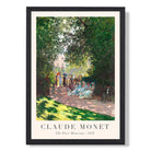 Claude Monet The Parc Monceau print in Black Wooden Frame
