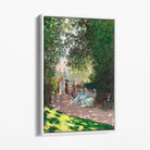 Claude Monet The Parc Monceau Canvas Art Print with White Float Frame