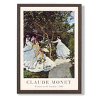 Claude Monet Women in the Garden print in Dark Wooden Frame