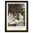 Claude Monet Women in the Garden print in Black and Gold Frame