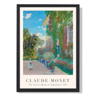 Claude Monet Artist's House at Argenteuil print in Black Wooden Frame