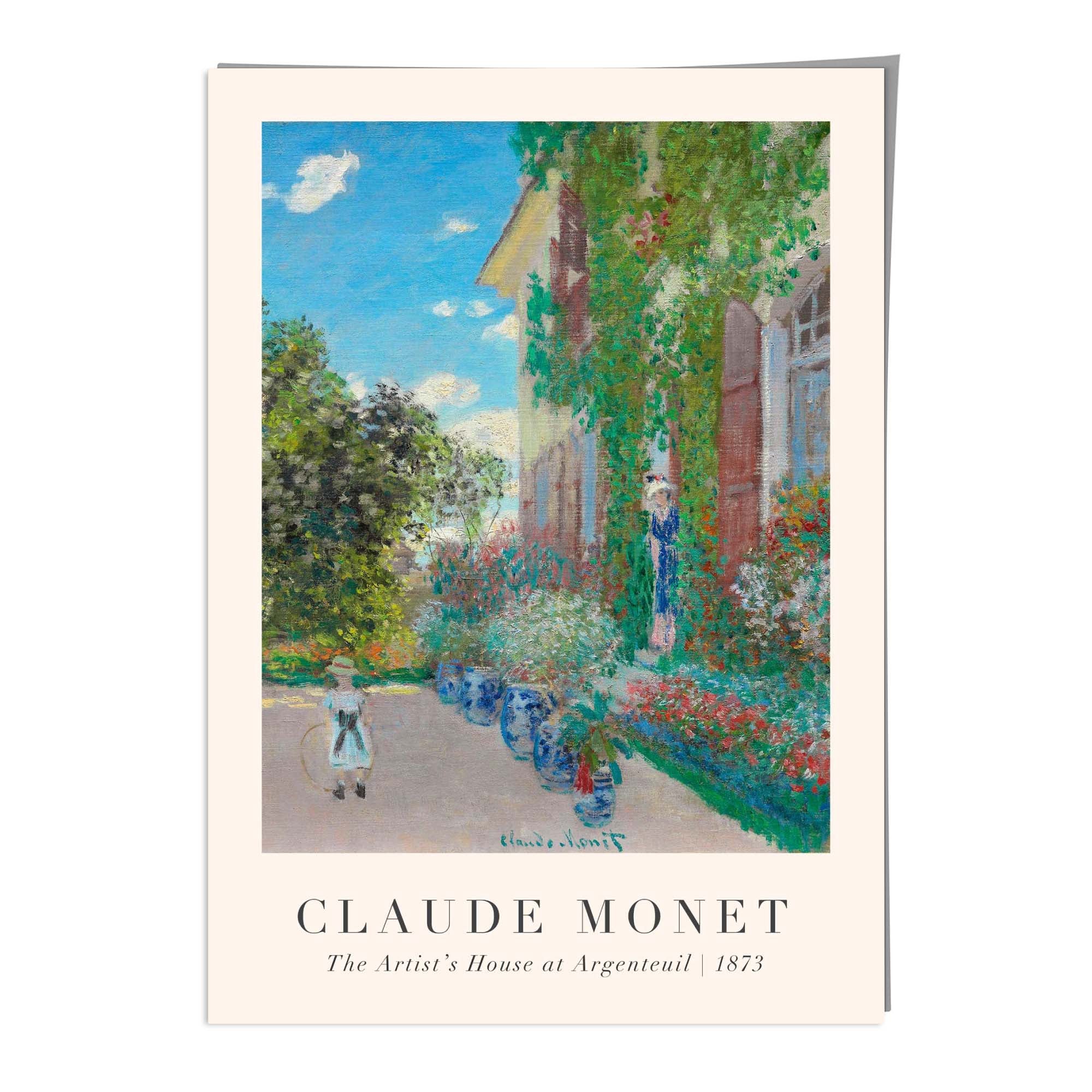 Claude Monet Artist's House at Argenteuil Wall Art Print