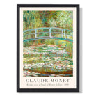 Claude Monet Bridge Over Pond of Water Lillies print in Black Wooden Frame