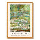Claude Monet Bridge Over Pond of Water Lillies print in Oak Wooden Frame