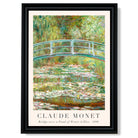 Claude Monet Bridge Over Pond of Water Lillies print in Black Scoop Frame
