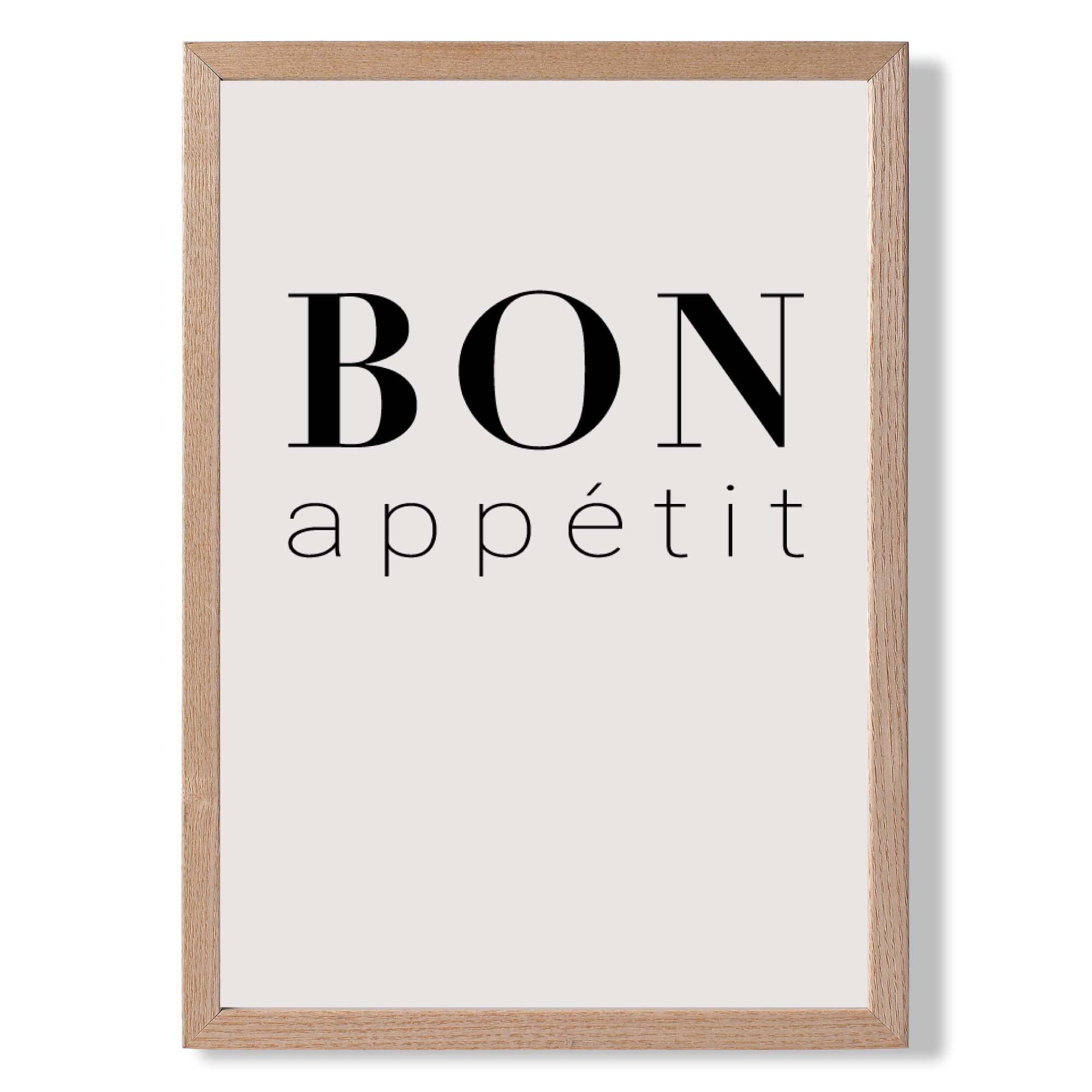 Bon Appetit Kitchen Quote Art Print Wall Art Print