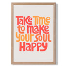 Make Your Soul Happy Retro Quote Art Print Wall Art Print