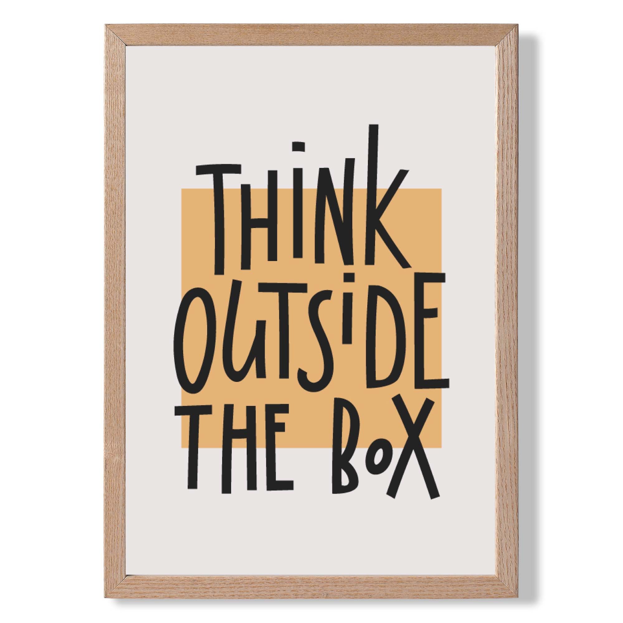 Think Outside Retro Quote Art Print Wall Art Print