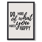 Do More of Quote Art Print print in Black Wooden Frame
