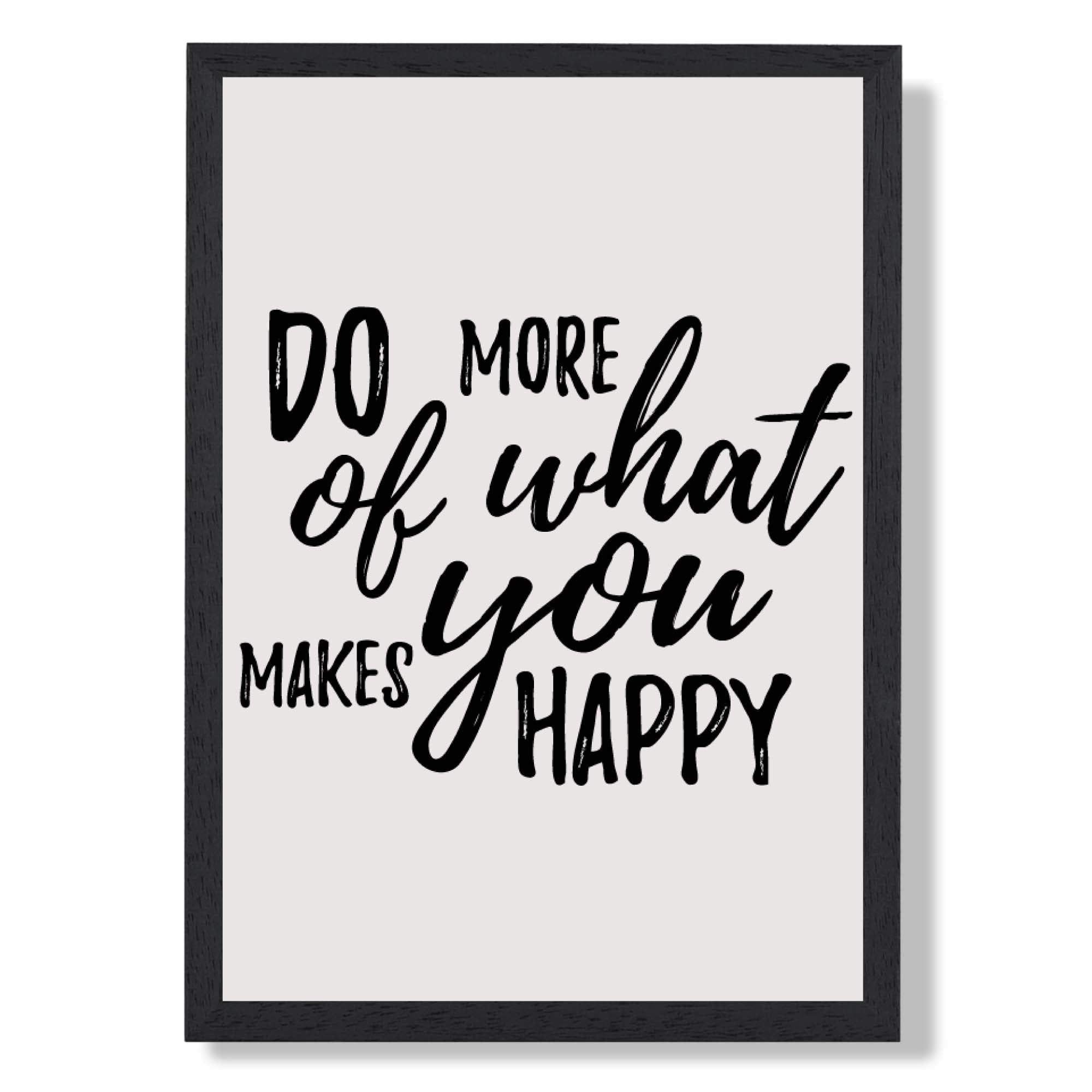 Do More of Quote Art Print print in Black Wooden Frame