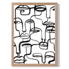 Sketch Faces Art Print Wall Art Print