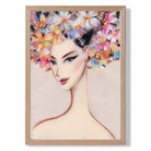 Woman with Flower Hair Art Print Wall Art Print