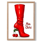 Mon Cheri Red Boot Art Print Wall Art Print