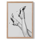 Legs and Heels on Grey Art Print Wall Art Print