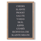 Cheers Salute Multilingual Art Print Wall Art Print