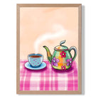 Tea for One Colourful Art Print Wall Art Print