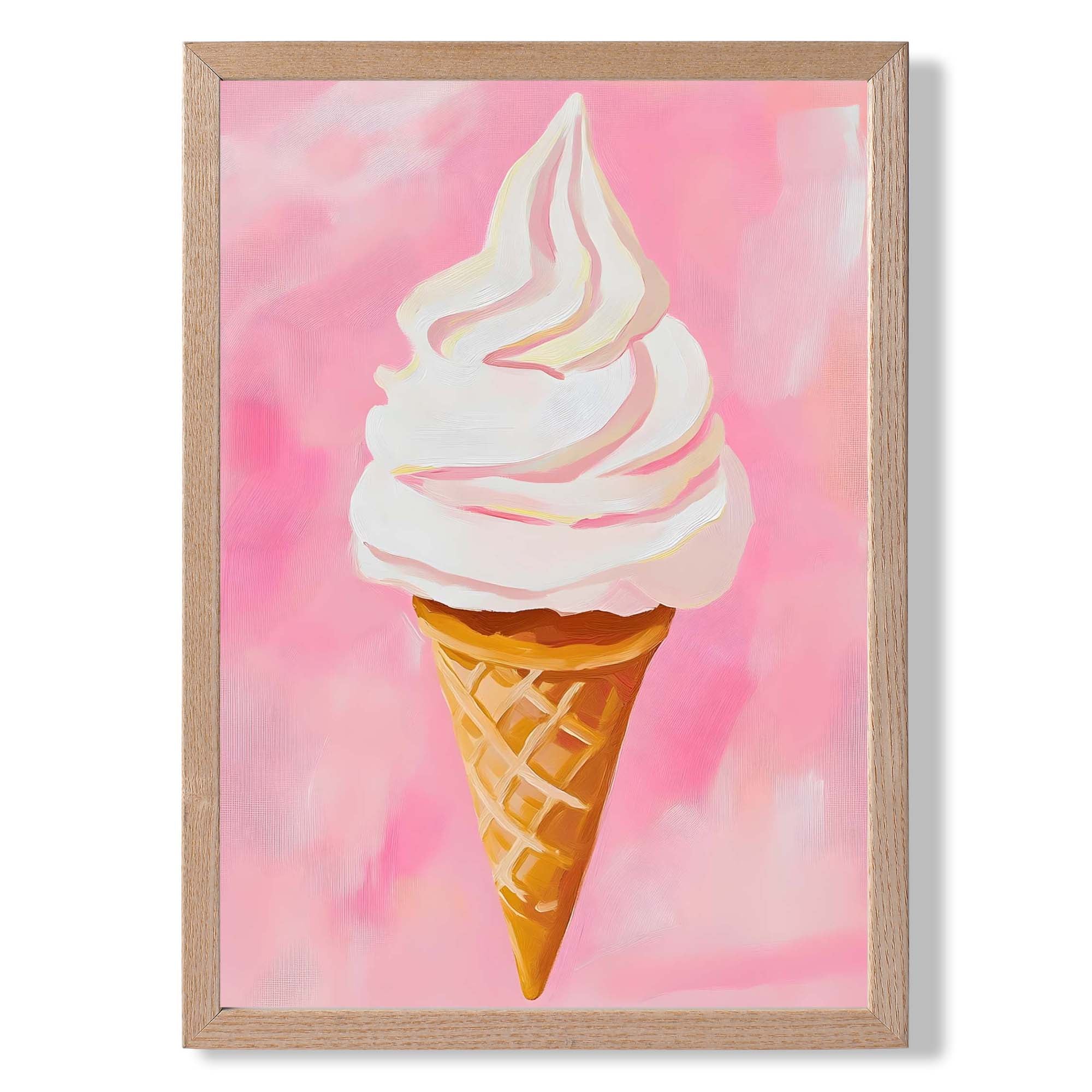 Ice Cream Kitchen Illustration Art Print Wall Art Print