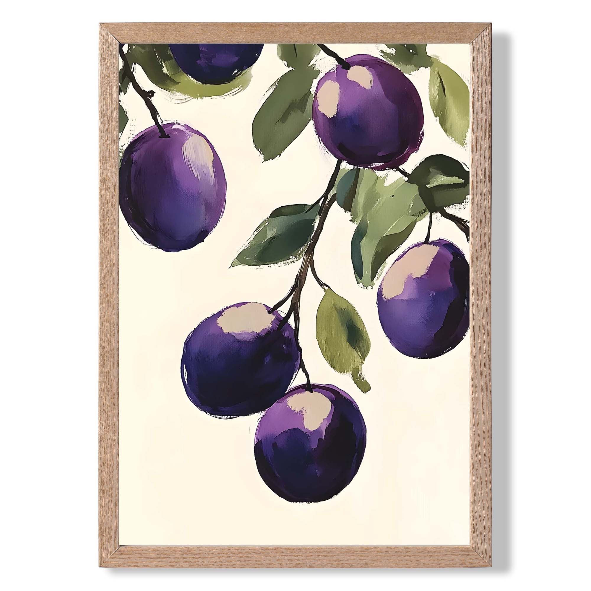 Plums Illustration No 2 Kitchen Art Print Wall Art Print