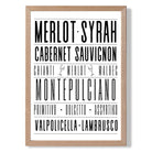 Red Wines Typograpgy Art Print Wall Art Print