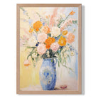 Painted Flowers in a Blue Vase Art Print Wall Art Print
