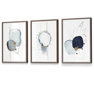 Framed Set of 3 Abstract Winter Mood Art Prints | Artze Wall Art UK