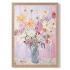 Abstract Painted Spring Flowers Art Print Wall Art Print