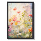 Wildflower Meadow No 1 Art Print print in Black Wooden Frame