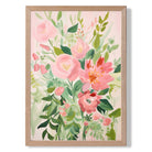 Soft Pink and Green Florals No 1 Art Print Wall Art Print