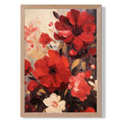Painted Red Floral Art Print Wall Art Print